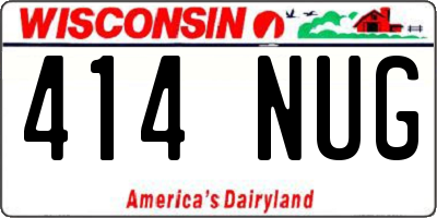 WI license plate 414NUG