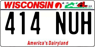 WI license plate 414NUH