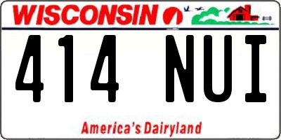 WI license plate 414NUI