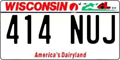 WI license plate 414NUJ
