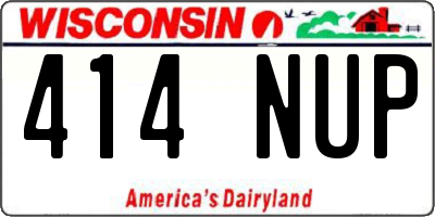 WI license plate 414NUP