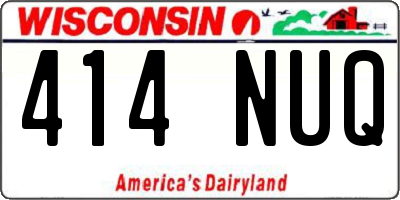 WI license plate 414NUQ