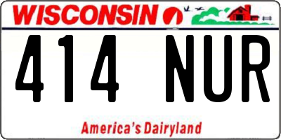 WI license plate 414NUR