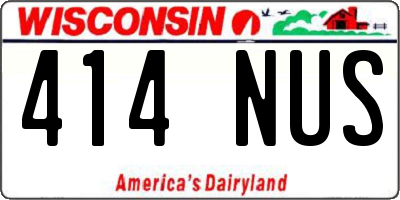 WI license plate 414NUS