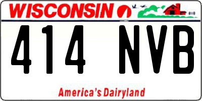WI license plate 414NVB