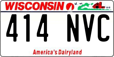 WI license plate 414NVC