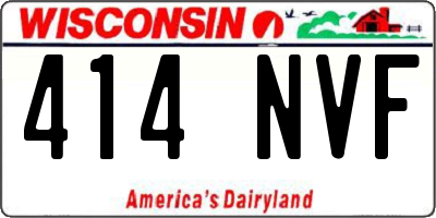 WI license plate 414NVF
