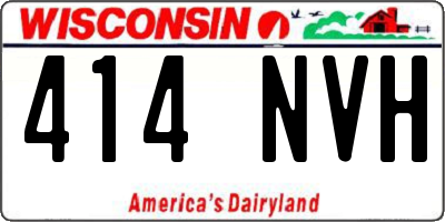 WI license plate 414NVH