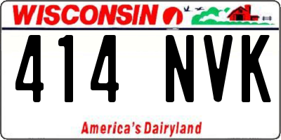 WI license plate 414NVK