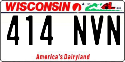 WI license plate 414NVN