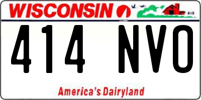 WI license plate 414NVO