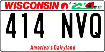 WI license plate 414NVQ