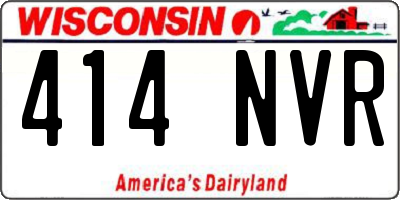 WI license plate 414NVR