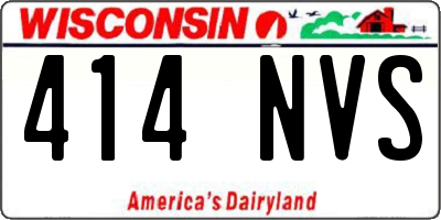 WI license plate 414NVS