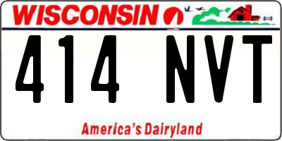 WI license plate 414NVT