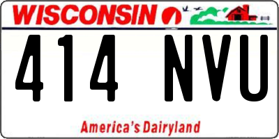 WI license plate 414NVU