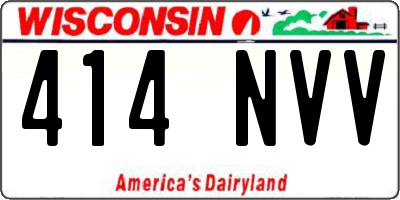 WI license plate 414NVV