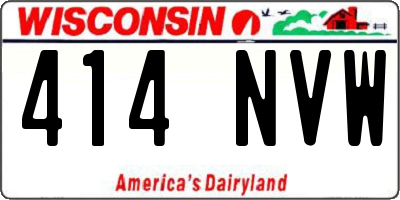 WI license plate 414NVW