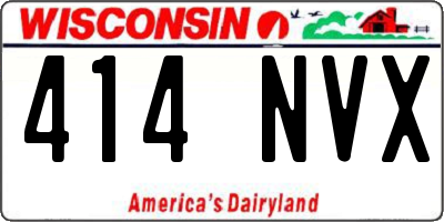 WI license plate 414NVX