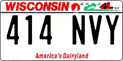 WI license plate 414NVY