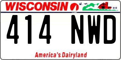 WI license plate 414NWD