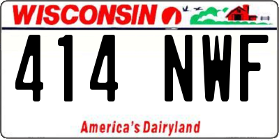 WI license plate 414NWF