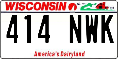 WI license plate 414NWK