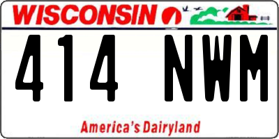 WI license plate 414NWM