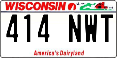 WI license plate 414NWT