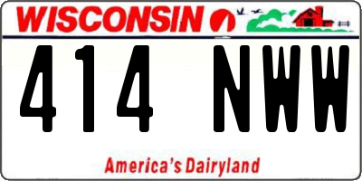 WI license plate 414NWW