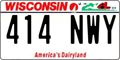 WI license plate 414NWY