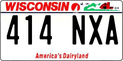 WI license plate 414NXA