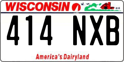 WI license plate 414NXB
