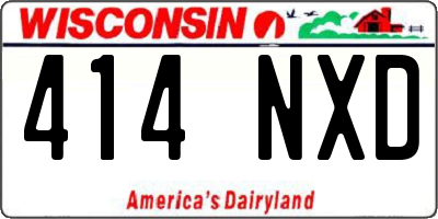 WI license plate 414NXD