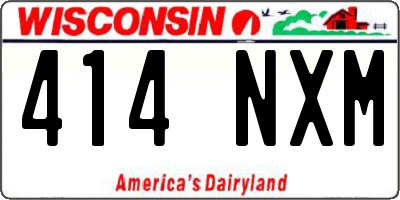 WI license plate 414NXM