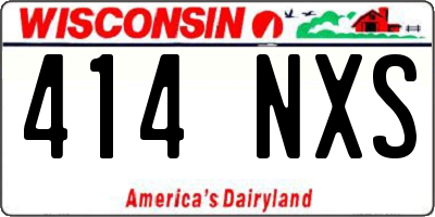WI license plate 414NXS
