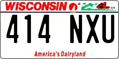 WI license plate 414NXU