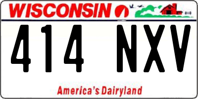 WI license plate 414NXV