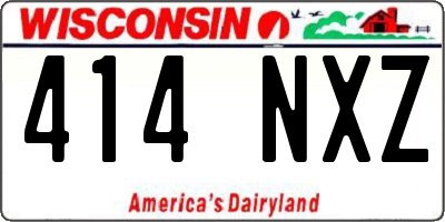 WI license plate 414NXZ