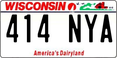 WI license plate 414NYA