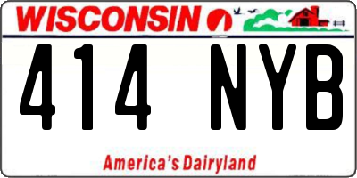 WI license plate 414NYB