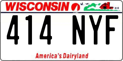 WI license plate 414NYF