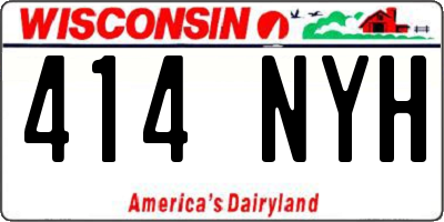 WI license plate 414NYH
