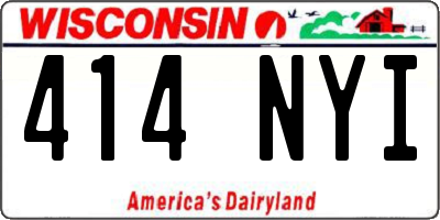 WI license plate 414NYI