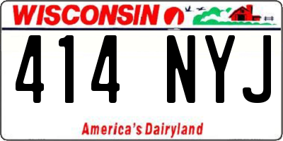 WI license plate 414NYJ