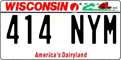 WI license plate 414NYM