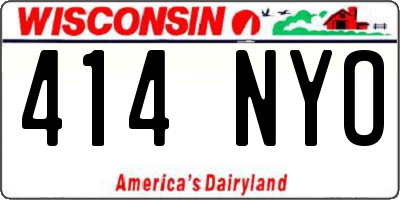 WI license plate 414NYO