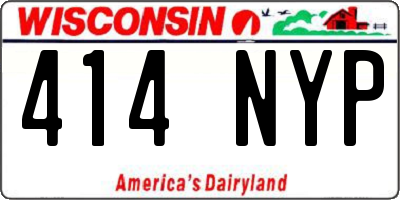 WI license plate 414NYP