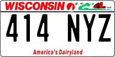 WI license plate 414NYZ