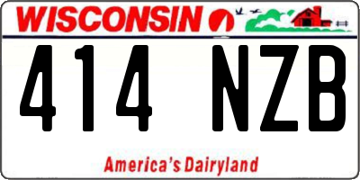 WI license plate 414NZB